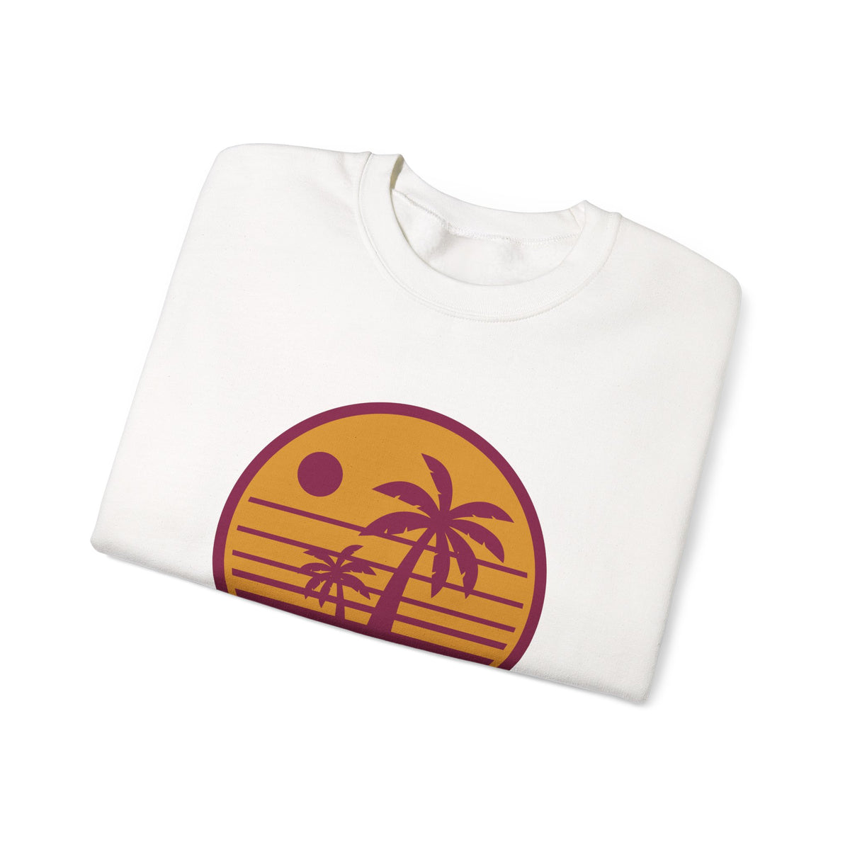 Sunset Palm Sweatshirt — Retro Beach Crewneck