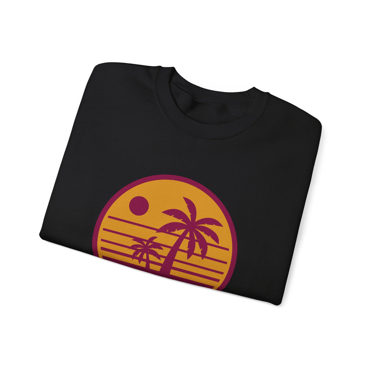 Sunset Palm Sweatshirt — Retro Beach Crewneck