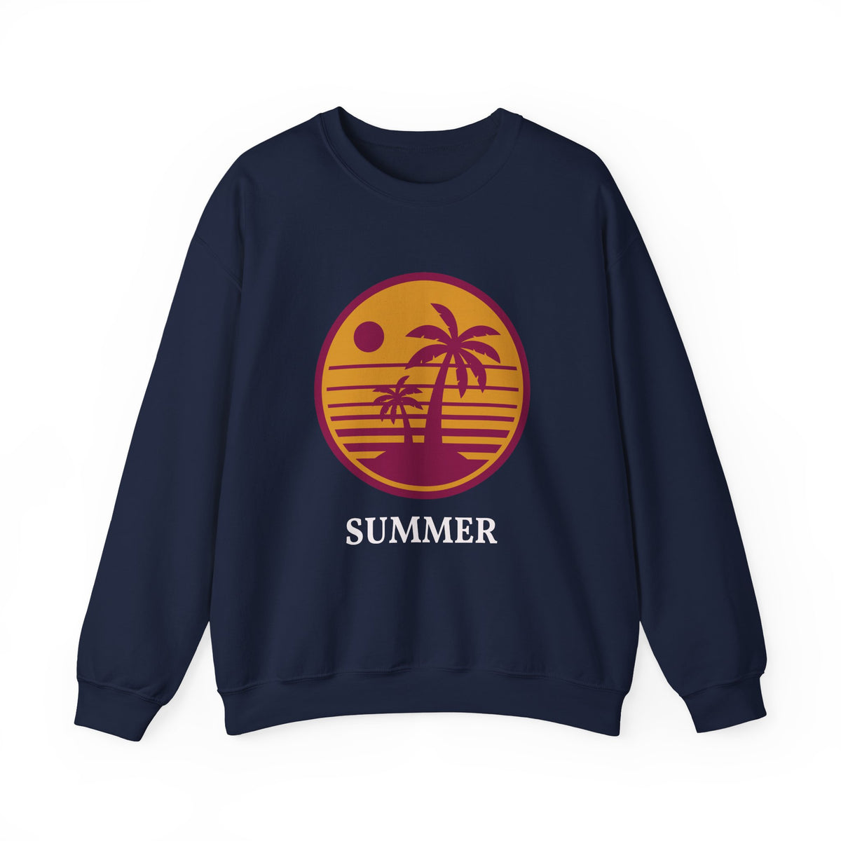 Sunset Palm Sweatshirt — Retro Beach Crewneck