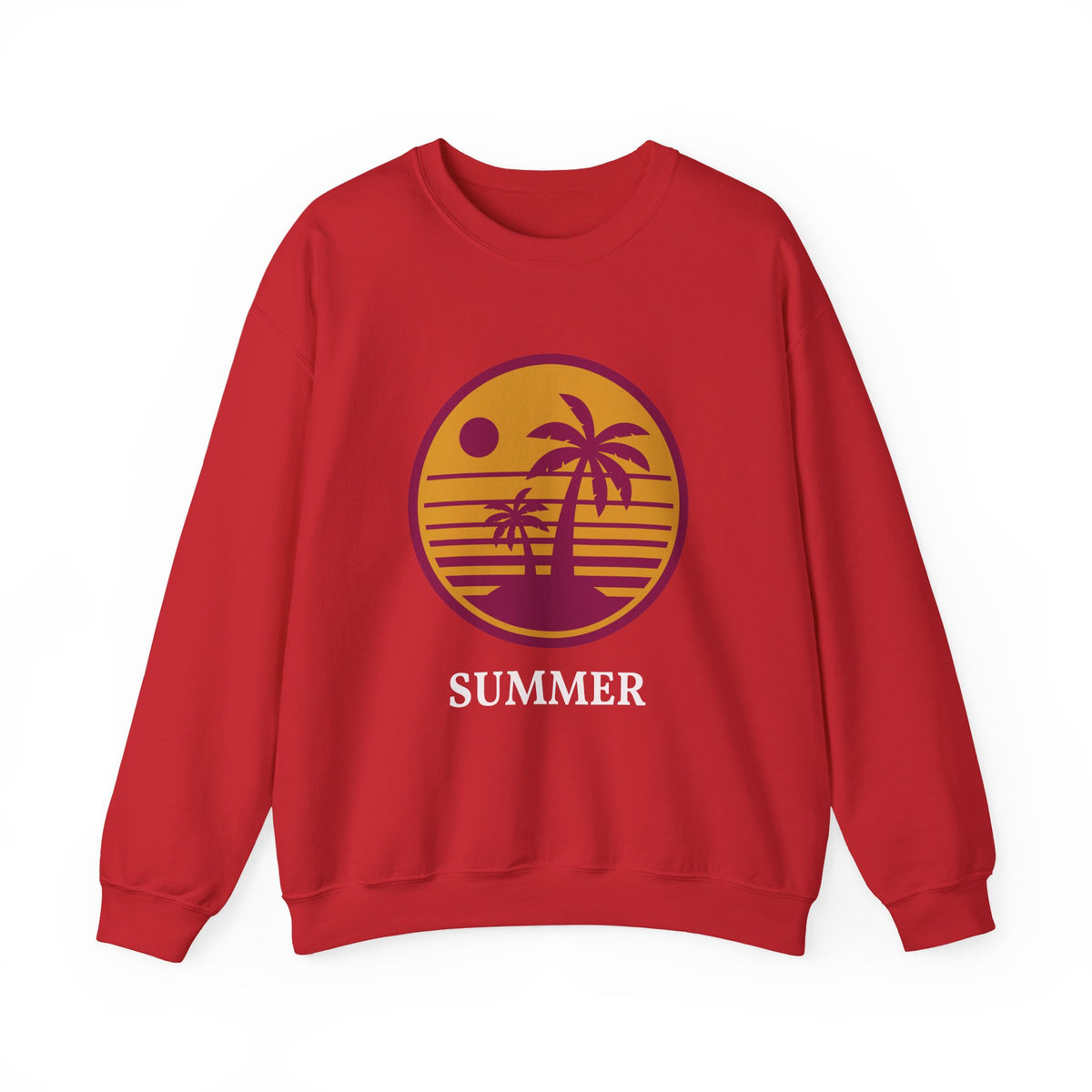 Sunset Palm Sweatshirt — Retro Beach Crewneck