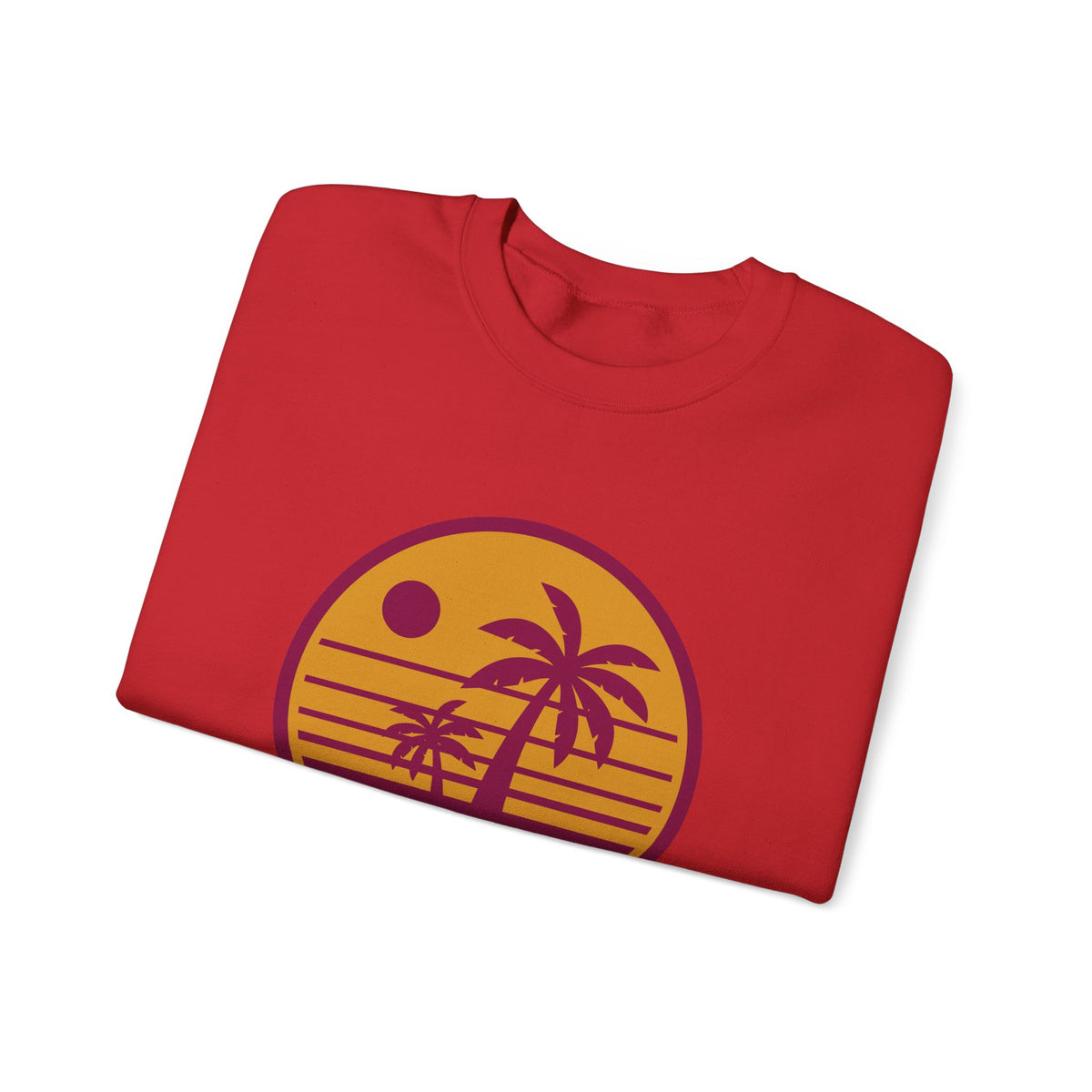 Sunset Palm Sweatshirt — Retro Beach Crewneck